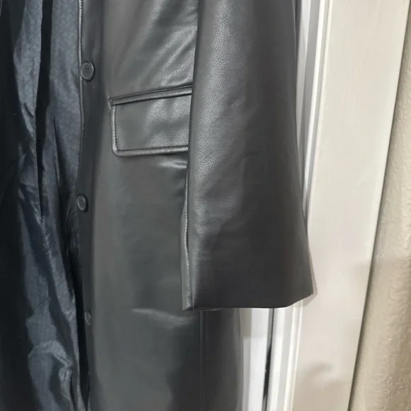 Rebecca Minkoff Black Vegan Leather Jacket - Picture 3 of 9